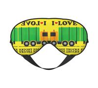 I Love Garbage Trucks Eye Mask - Garbage Trucks Print Eye Mask, Soft and Breathable, Suitable for Nap, Travel, and Night Sleep