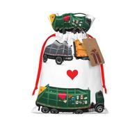 I Love Garbage Trucks Gift Bag with Handles and tag, Perfect for Christmas, Birthday, Wedding or Daily Gift - (M)