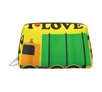 I Love Garbage Trucks Makeup Organizer, Travel-Friendly Toiletry Pouch for Cosmetics, Skincare, Accessories