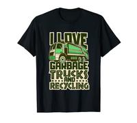 I Love Garbage Trucks not Global Warming - Green Recycling T-Shirt