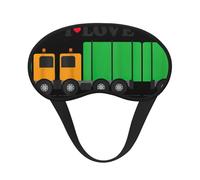 I Love Garbage Trucks Polyester Sleep Mask,Light Blocking Sleep Eye Mask,Night Sleeping Mask, Eye Blinder