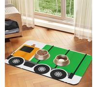 I Love Garbage Trucks print PU Leather Feeding Mat for Dogs Cats Pet Food Mat Absorbent Non-Slip Rubber Bottom