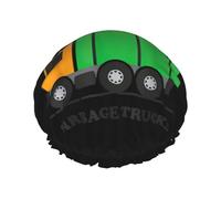 I Love Garbage Trucks Print Shower Cap For Women Lightweight Reusable Softdouble Waterproof Layers Leakproof.
