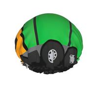 I Love Garbage Trucks Print Shower Cap,Reusable Hair Cap With Lining & Elastic Band Stretch Hem Hair Hat