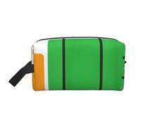 I Love Garbage Trucks Prints Large Makeup Bag Makeup Pouch with Handle, Portable Simple Travel Makeup Organizer Case for Women