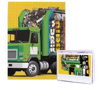 I Love Garbage Trucks Puzzles 500 Pieces Wooden Jigsaw Puzzle Personalized Picture Puzzles Modern Wall Art Family Decoration Photo Puzzle for Adults (20.4" x 15")