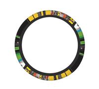 I Love Garbage Trucks Steering Wheel Cover Women Men Microfiber Stretch Car Steering Wheel Covers Anti-Slip Car Steering Wheel Protector Universal 15 Inch for Auto Interior Accessories
