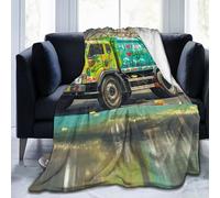 I Love Garbage Trucks Throw Blankets Flannel Blanket Warm Cozy Bed Blanket Lightweight Soft Blankets for Couch Sofa Bed Chair Home Decor 50"X40"