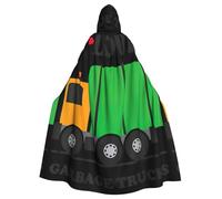 I Love Garbage Trucks Unisex Cosplay Costume Halloween Hooded Cape Cloak for Party Dress Up Full-Length Uniform Robe