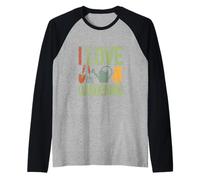 I Love Gardening Enthusiast Gardener Humor Raglan Baseball Tee