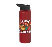 I Love Gardening Enthusiast Tools Flowers Stainless Steel Insulated Water Bottle