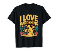 I Love Gardening Enthusiasts Blooming Design Value Graphic T-Shirt, Men, Black, M