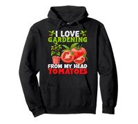 I Love Gardening From My Head Tomatoes Vegetable Gardeners Pullover Hoodie
