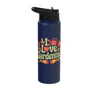 I Love Gardening Heart Watering Can Tools Stainless Steel Insulated Water Bottle