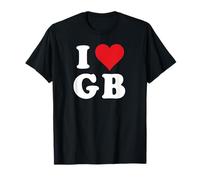 I Love GB Initials I Heart G.B. First Last Name G B T-Shirt