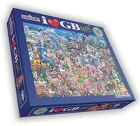 1000 Piece Jigsaw Puzzle I Love GB Too! - Mike Jupp’s Hilarious Great Britain Jigsaw Puzzle - Exclusive Release | Showcasing British Icons, Folklore & History - Perfect for Puzzle Enthusiasts