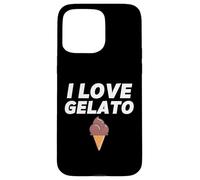 I Love Gelato Ice Cream Party Chocolate Gelato Cone Case for iPhone 15 Pro Max