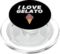 I Love Gelato Ice Cream Party Chocolate Gelato Cone PopSockets PopGrip for MagSafe