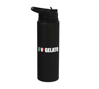I Love Gelato Ice Creme Italy Stainless Steel Insulated Water Bottle
