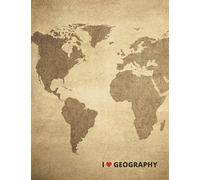 I Love Geography: Cornell Notebook For Hand Written Notes, Organized Note Taking System For School, College, University