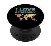 I Love Geography World Map Passion Reveal PopSockets Adhesive PopGrip