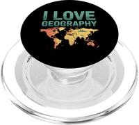 I Love Geography World Map Passion Reveal PopSockets PopGrip for MagSafe