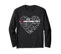 I Love Geometry - Math Shapes Circle Long Sleeve T-Shirt