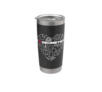 I Love Geometry - Math Shapes Circle Stainless Steel Insulated Tumbler