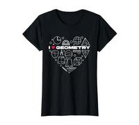 I Love Geometry - Math Shapes Circle Value Graphic T-Shirt, Women, Black, XS
