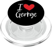 I Love George Name Personalized Boy Man BFF Friend Heart PopSockets PopGrip for MagSafe