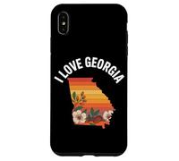 I Love Georgia State Map Retro Floral Graphic Case for iPhone XS Max