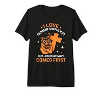 i Love German Shepherds but Jesus Always Comes First Premium T-Shirt