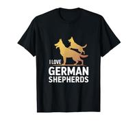 I Love German Shepherds Canine Companion Pride Value Graphic T-Shirt