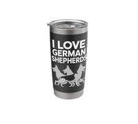 I Love German Shepherds Canine Enthusiasts Stainless Steel Insulated Tumbler