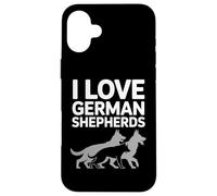 I Love German Shepherds Canine Pride Case for iPhone 16 Plus