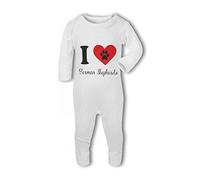 I Love German Shepherds Cute pet - Baby Romper Suit, 6-12 Months