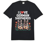 I Love German Shepherds Cute Puppies Comfort Colors Adult Heavyweight T-Shirt