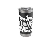 I Love German Shepherds Enthusiast Pride Stainless Steel Insulated Tumbler