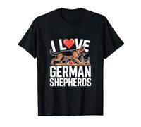 I Love German Shepherds Passionate Statement Value Graphic T-Shirt