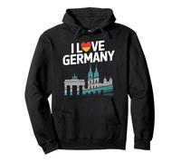 I Love Germany Berlin Cologne Skyline Pullover Hoodie
