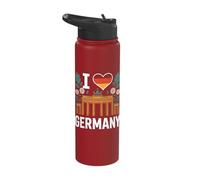 I Love Germany Brandenburg Gate Icon Stainless Steel Insulated Water Bottle