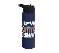 I Love Germany Brandenburger Tor Iconic Stainless Steel Insulated Water Bottle