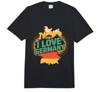 I Love Germany Patriotic Map Silhouette Comfort Colors Adult Heavyweight T-Shirt