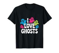 I Love Ghosts Colorful Spirits Fun T-Shirt