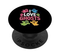 I Love Ghosts Vibrant Haunting Spirits Fun PopSockets Adhesive PopGrip