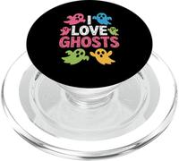 I Love Ghosts Vibrant Haunting Spirits Fun PopSockets PopGrip for MagSafe