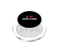 I Love Giant Clams - Heart - Distressed PopSockets PopGrip for MagSafe