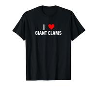 I Love Giant Clams - Heart - Distressed Value Graphic T-Shirt, Men, Black, M