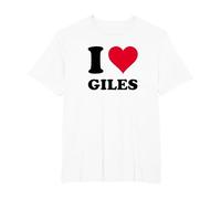 I Love Giles T-Shirt, Men's Big and Tall, White, 2X Tall