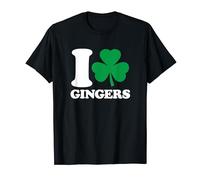 I Love Gingers - I Heart Gingers - St Patricks Day Clover T-Shirt